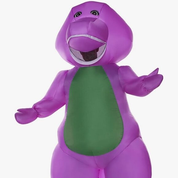 Barney Inflatable Adult Costume One Size Purple Dinosaur Halloween Cosplay - Picture 1 of 4